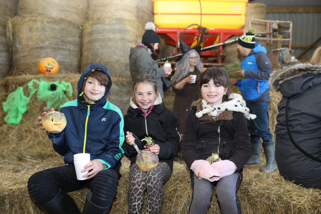 The young ones learn about farming