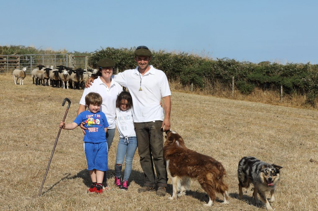 The Teare family and their trusty working dogs