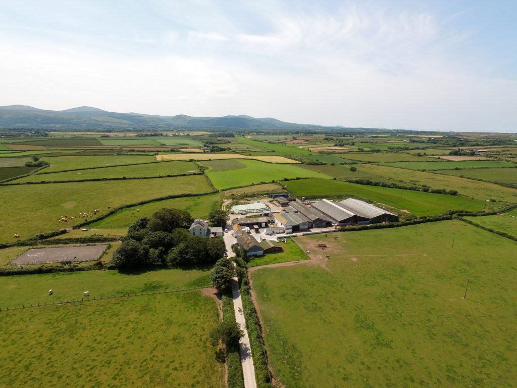 Aerial view of Ballakelly Farm